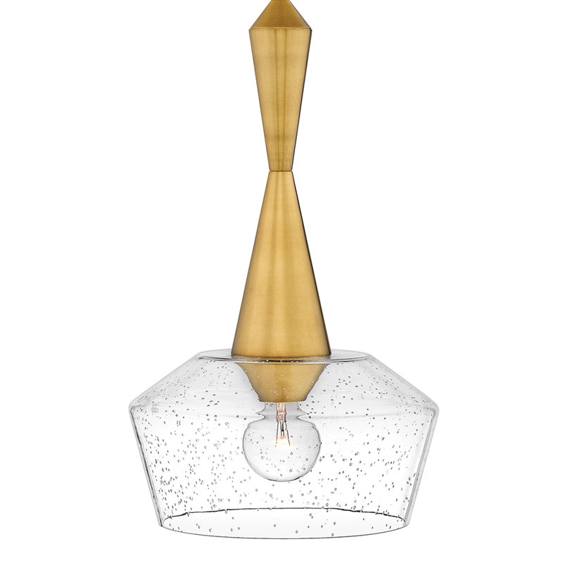 Bette Mid-Century Modern One Light Pendant, Small, Polished Nickel
