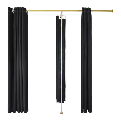 Tomishige Hanging Room Divider with Privacy Curtain by Latitude Run