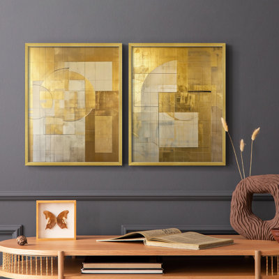 Série ABSTRACT Lxxxviii - reproduction encadrée de qualité supérieure - prête à être accrochée - aucun clou requis - aucun clou requis