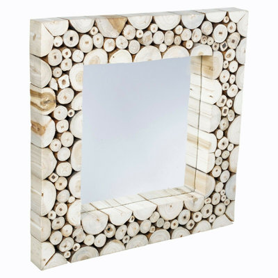 Achilles Wood Flat Wall Mirror