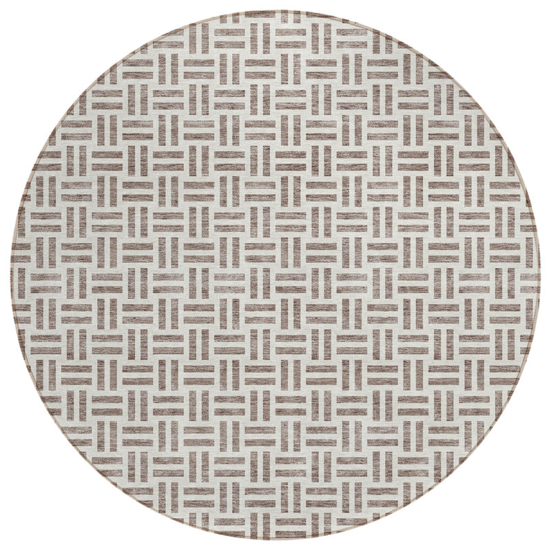 Aquaisha Geometric Indoor Rug, Round 8'