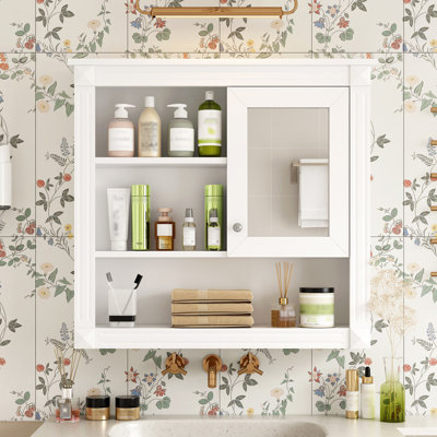 Bathroom Wall Cabinet With Mirror Door, Wall Mounted Storage Cabinet With Shelves, Bathroom Storage Cabinet For Home