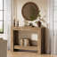 Console 41,3 "avec tablettes de rangement à 2 niveaux, canapé en bois pour le salon-612745101