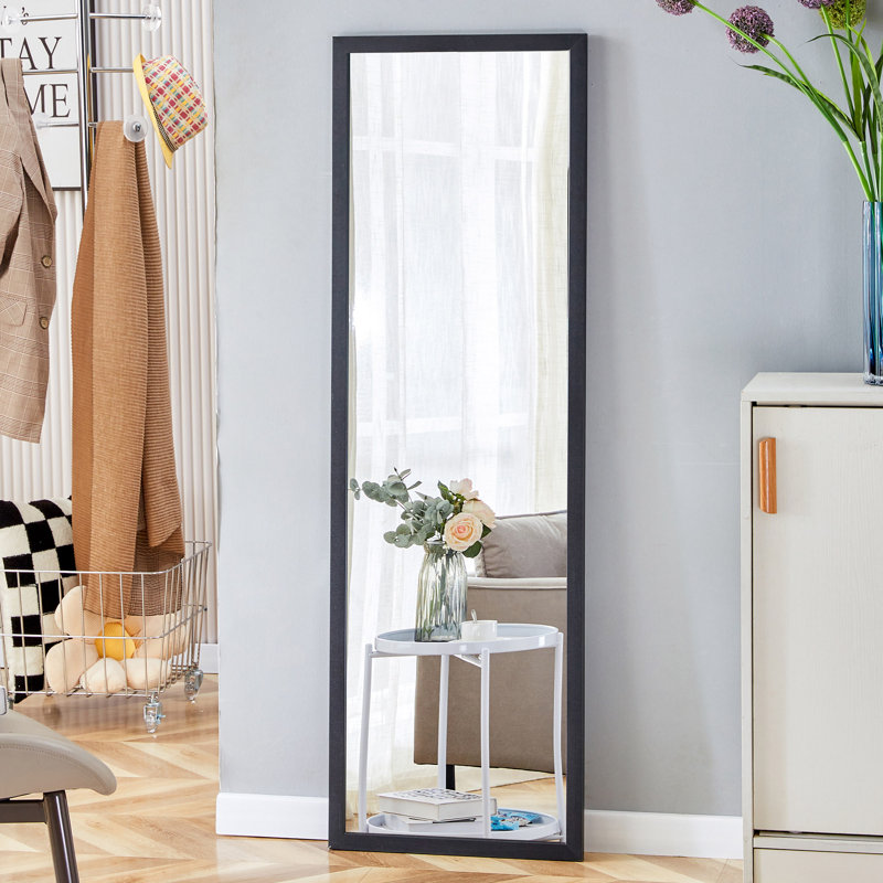 Campeaux Rectangular Plane Mirror, Gray, 31.4" x 71"