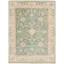 Morley Silk Oriental Area Rug in Medium Blue/Ivory-11102536