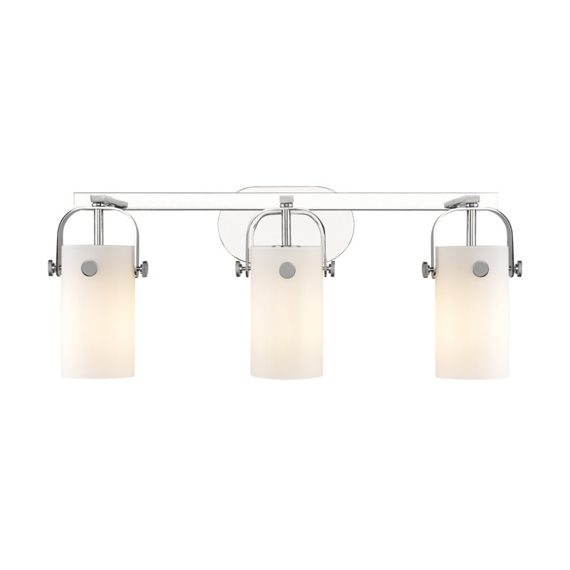 Éclairage pour meuble-lavabo 4 "3 lumières 24" Ameley, Chrome poli, H 7 po x l 3,88 po x P 3,88 po, Blanc