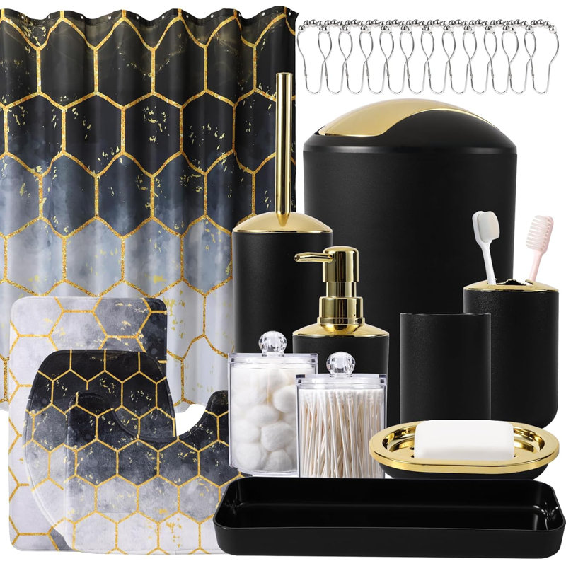Black Bathroom Set