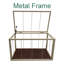 Coffre de rangement robuste en osier de jacinthe d'eau avec charnière de sécurité et structure en métal Ved, H 17,5 po x l 30 po x P 17,5 po, délavé brun-85679098-121071244
