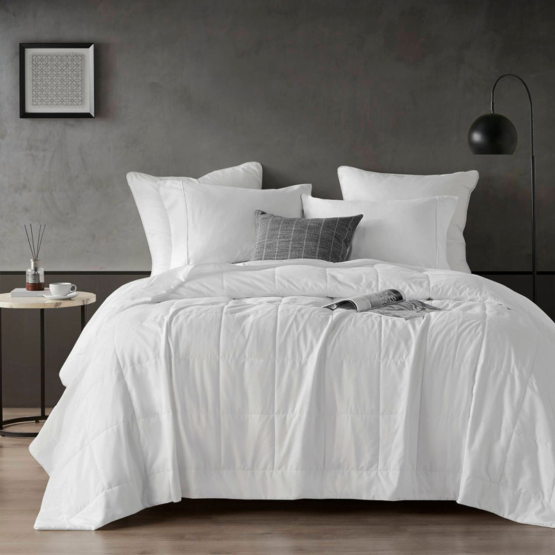 Couverture en duvet synthétique blanc double / grand