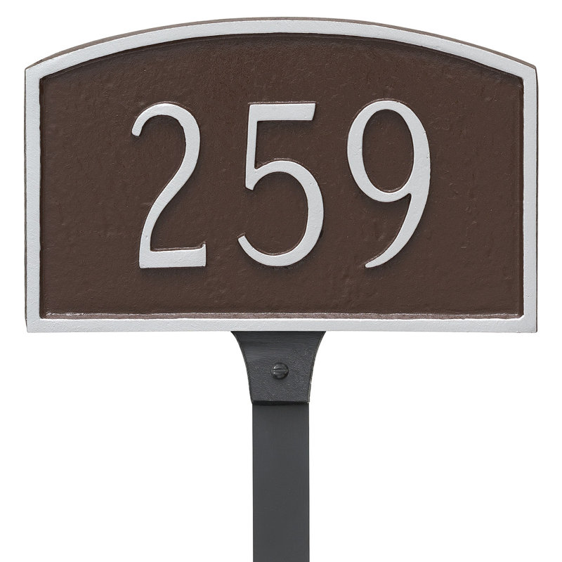 Plaque d'adresse sur 1 ligne Prestige, Fer suédois / argent, Oui