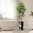 Artificial Tree in Contemporary Geometric Pattern Planter Fake Bamboo Silk Tree Plant Pot Plus Tree-103592541