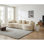 Canapé-lit incurvé 108,26 po x 41,33 po x 24,8 po, canapé-lit modulaire haute densité en chenille pour salon