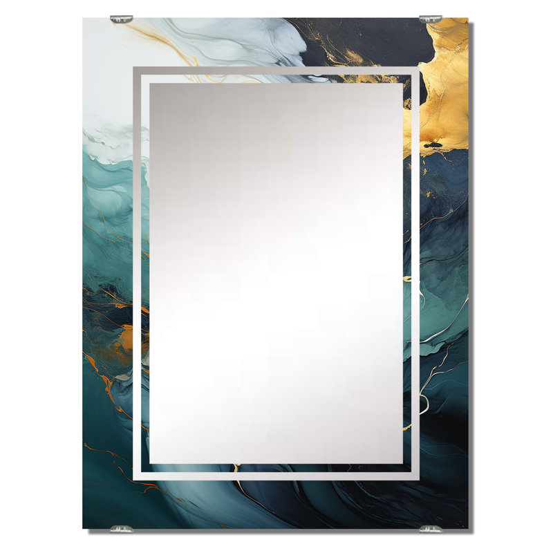 Vadim - Miroir mural décoratif peinture abstraite, 32 po x 24 po