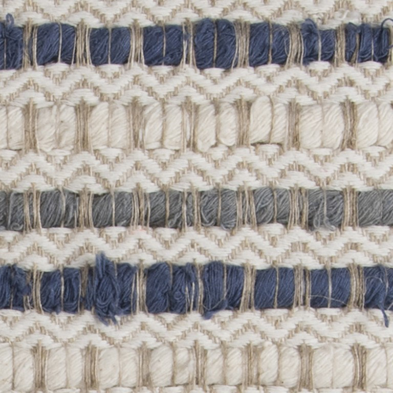 Coussin bleu et beige