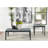 Grey and Black Faux Marble Side End Table