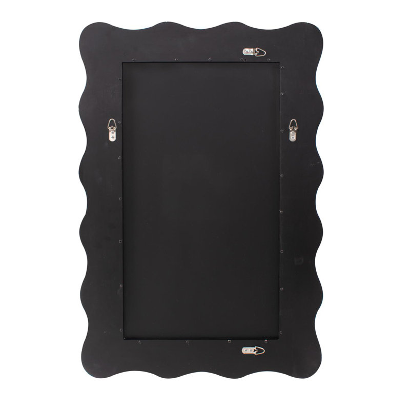 Royal Blue Scalloped Frame Rectangular Wall Mirror