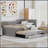  Upholstered Daybed with Trundle and Three Drawers, Space-Saving and Multi-Functional-1248376314-1248376293