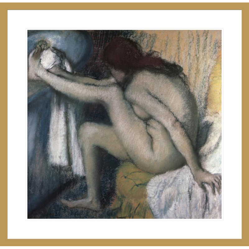 «After the Bath» par Edgar Degas, impression giclée sur cadre, H 33,5 po x l 34,22 po