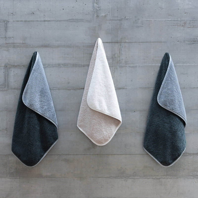 Bicolore Washcloth, Silver