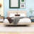 Queen Size Upholstered Platform Bed with Motion Sensor Lighting and Built-In Charging Station-1681848689