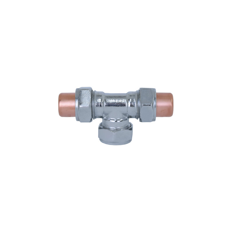Chrome And Copper Knob - T-Shaped