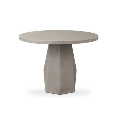 Bowman Round Concrete Outdoor Dining Table , 42 " W 42 " D