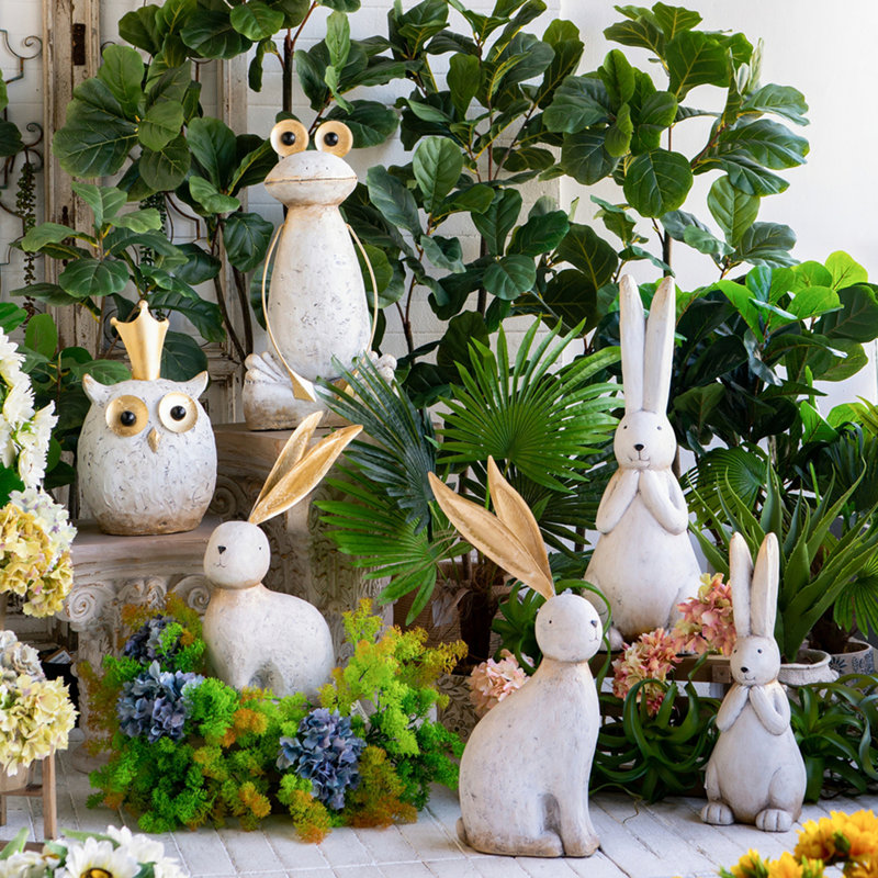 Lapin en magnésium texturé blanc
