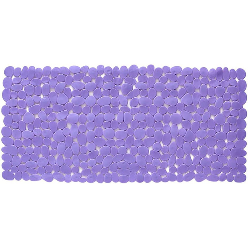 Tapis de bain antidérapant 35 po Blue Pebbles, L 16 po x L 35 po, Mauve