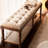 Walnut Bedroom Fabric Upholstered Storage Long Bench
