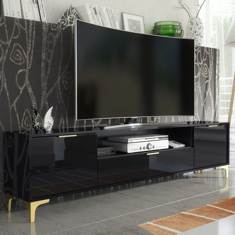 Muttontown Unfinished TV Stand for TVs up to 48", Black