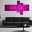 « brillante rose starry fractal sky », reproduction d’art à multiples images sur toile