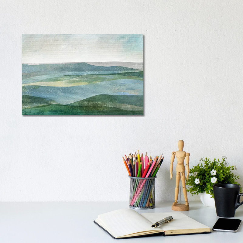 River Valley by Nan - Painting on Canvas, 20.32 cm H x 30.48 cm W, Wrapped Canvas