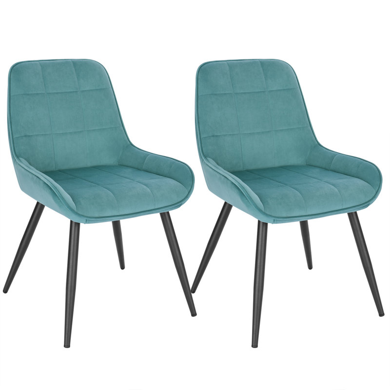 Aftinia Upholstered Dining Chair, Turquoise