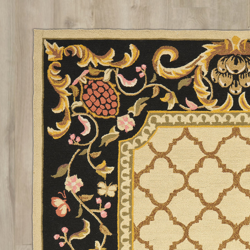 Tapis oriental performance crocheté à la main Eddings, Rectangle 4 pi x 6 pi