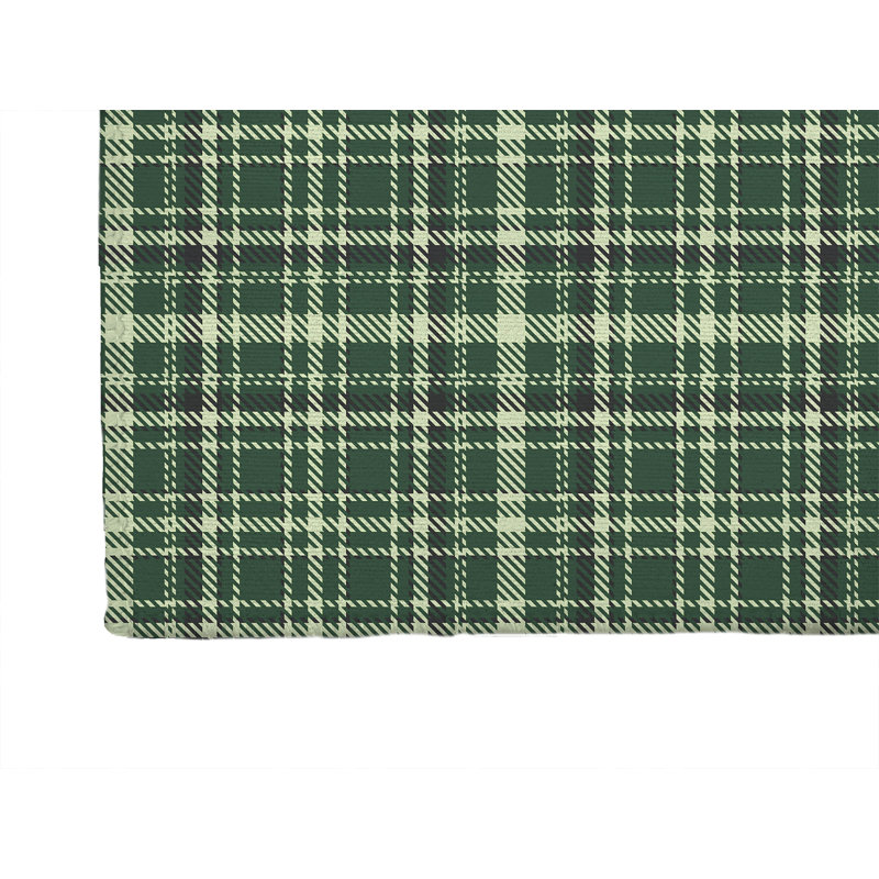 Rocky Tartan Kids Play Mat, Rectangle 36" x 60", Green