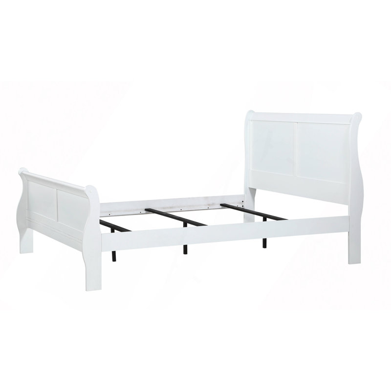 Mobilier de chambre à coucher Louis Phillipe, Très grand lit, Blanc