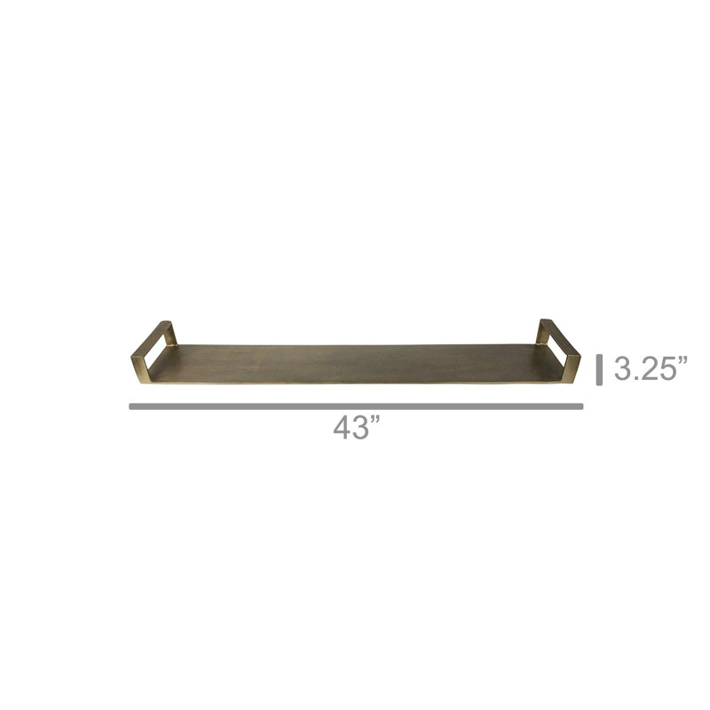 Brass Plated Aluminum Long Serving Tray