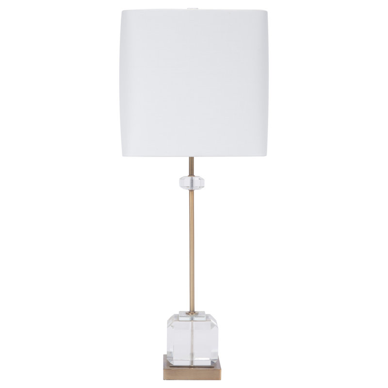 Eaton Crystal and Brass Table Lamp