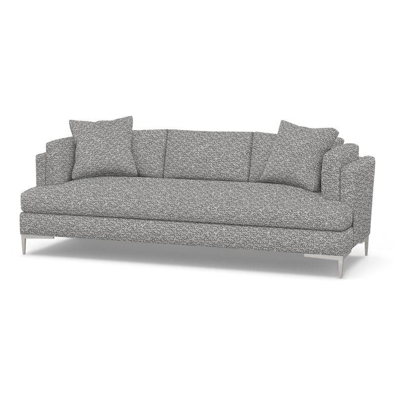 Aiden Upholstered 90.5'' Sofa, Polished Stainless, Perigold On The Lamb Newsprint