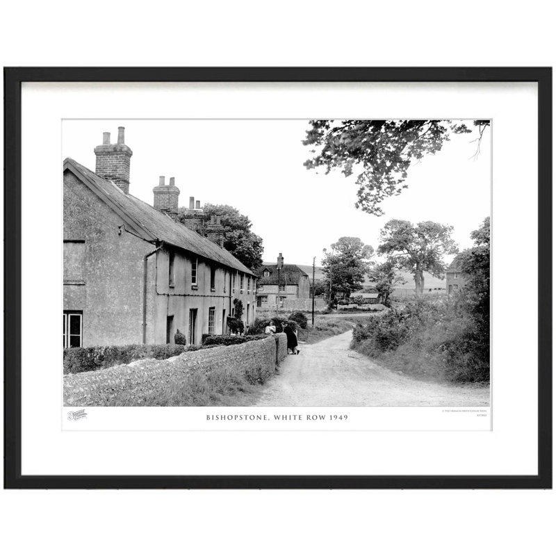 Bishopstone, White Row 1949 by Francis Frith - Single Picture Frame Print, 60cm H x 80cm W x 2.3cm D