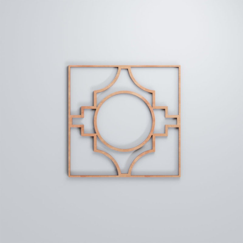 Panneaux muraux décoratifs en bois de gypse, Cerisier, H 15 3/8 po x l 15 3/8 po x P 1/4 po