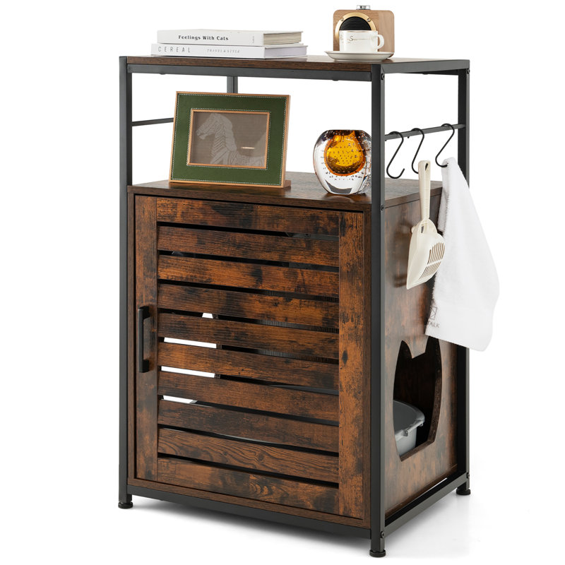 Zeke Litter Box Enclosure, Brown