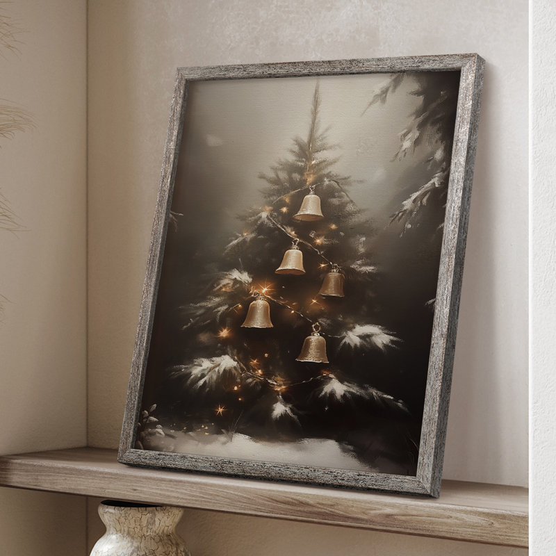Art des Fêtes de Noël - série 2-CCGCLXVI, reproduction encadrée - bois massif, H 15 po x l 12 po