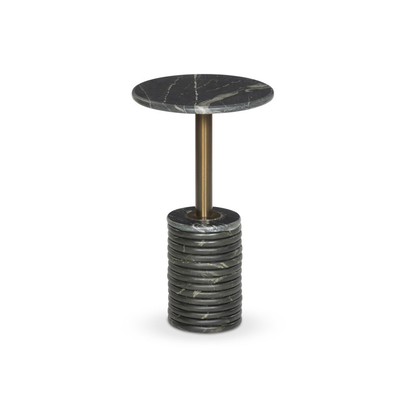 Reeves Marble End Table, Black