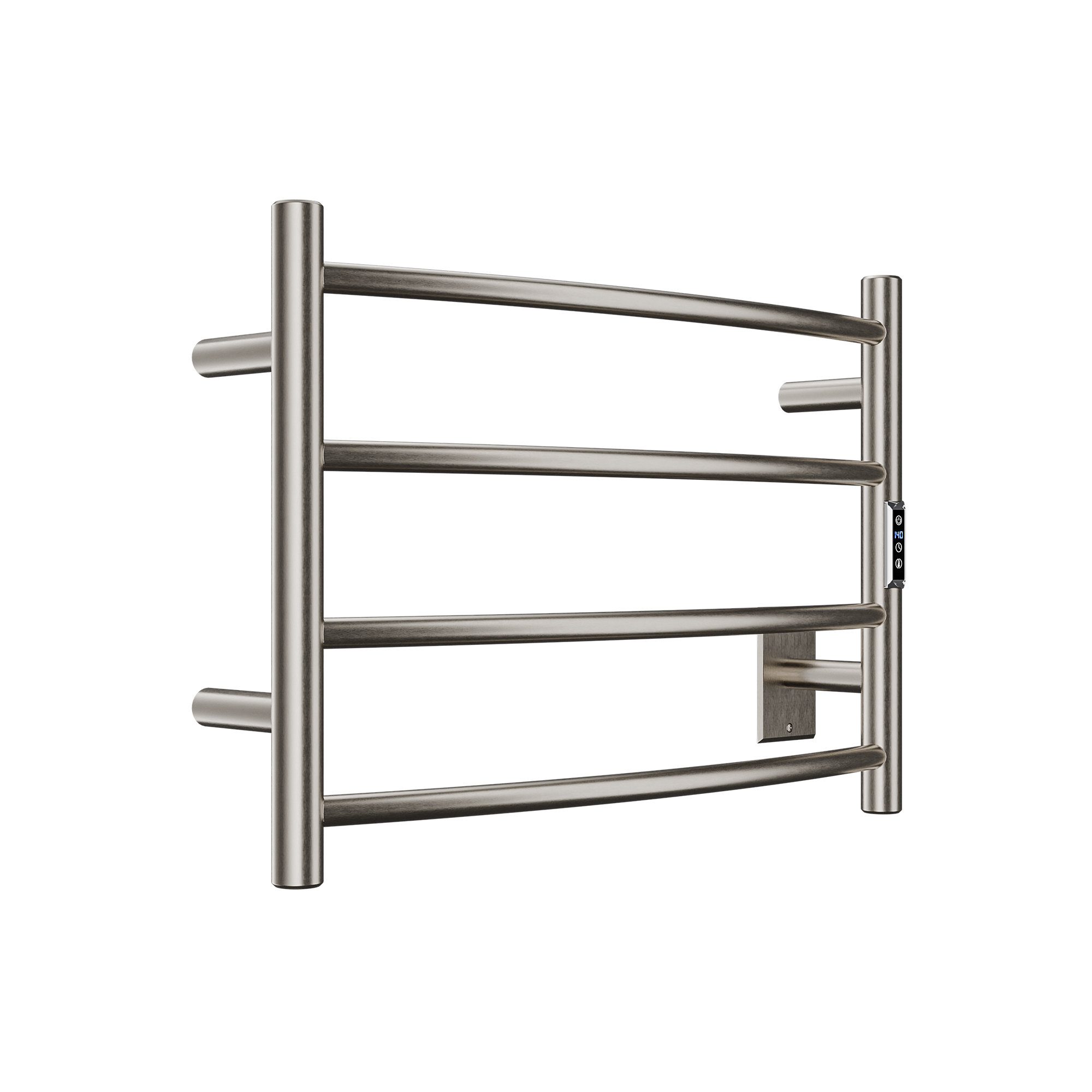 Glow Wall Mounted Electric Towel Warmer, Brushed Nickel