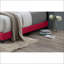 Structure de lit plateforme en tissu PU pleine grandeur avec tête de lit rembourrée - Mobilier de chambre rose robuste