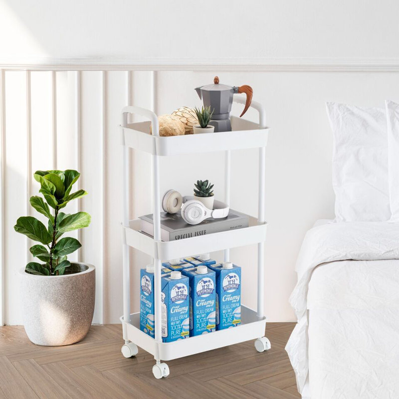 Gentner Serving Cart, White