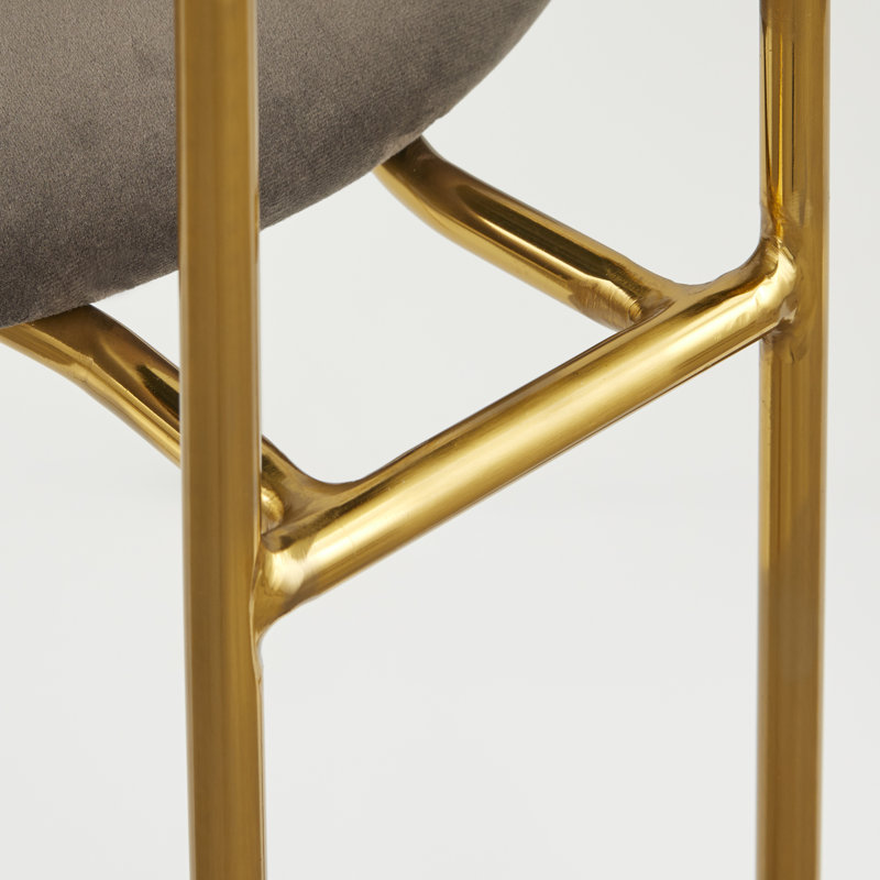 Zaida Upholstered Counter Stool with Metal Frame