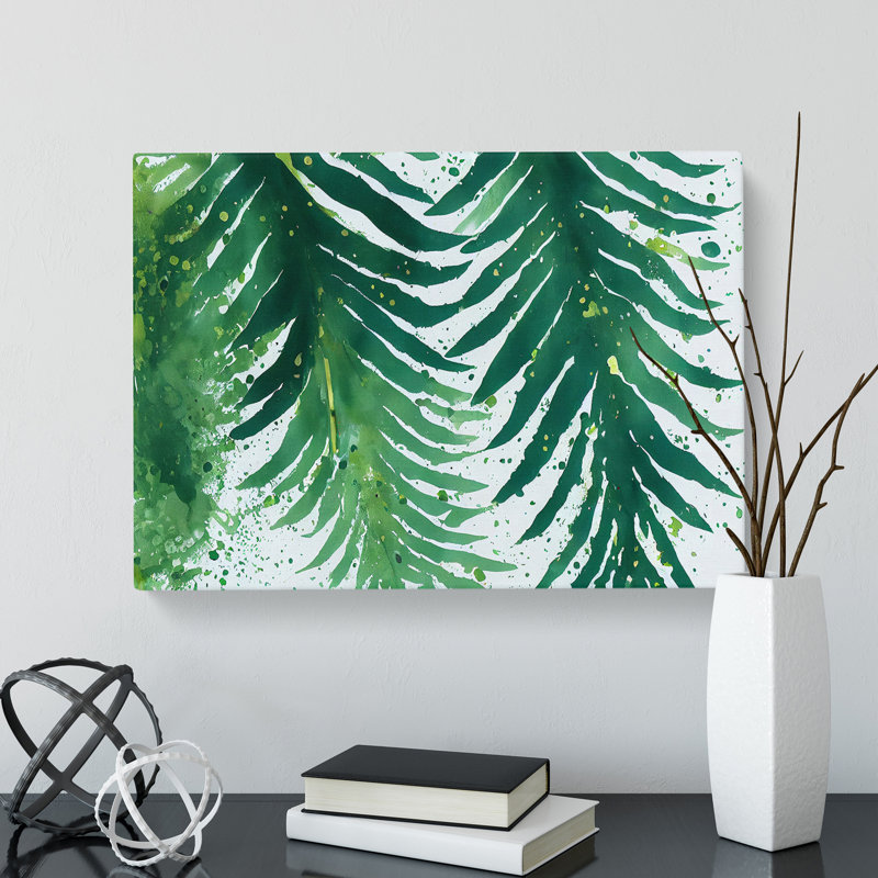 Fern Leaf Splash Vol.1 - Wrapped Canvas, 40cm H x 60cm W x 3cm D