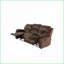 Canapé inclinable en suède chocolat rembourré Motion - canapé de salon en peluche de 83 po | Chocolat | Suède | Métal